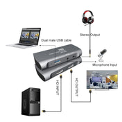 Z27 HDM Female + Mic to HDM Female USB 2.0 Video Audio Capture Box(Dark Gray) - Eurekaonline