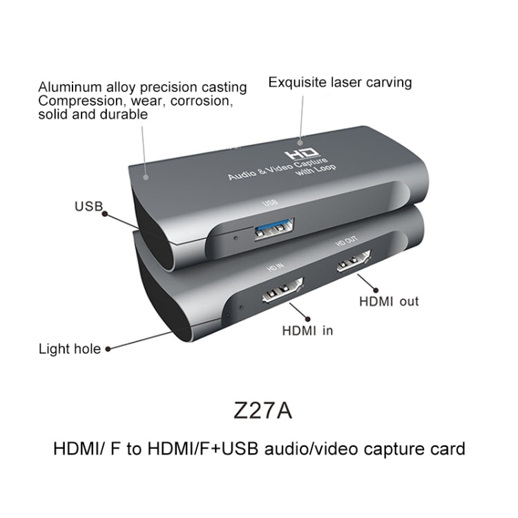 Z27A HDMI Female to HDMI Female USB Video Audio Capture Box - Eurekaonline