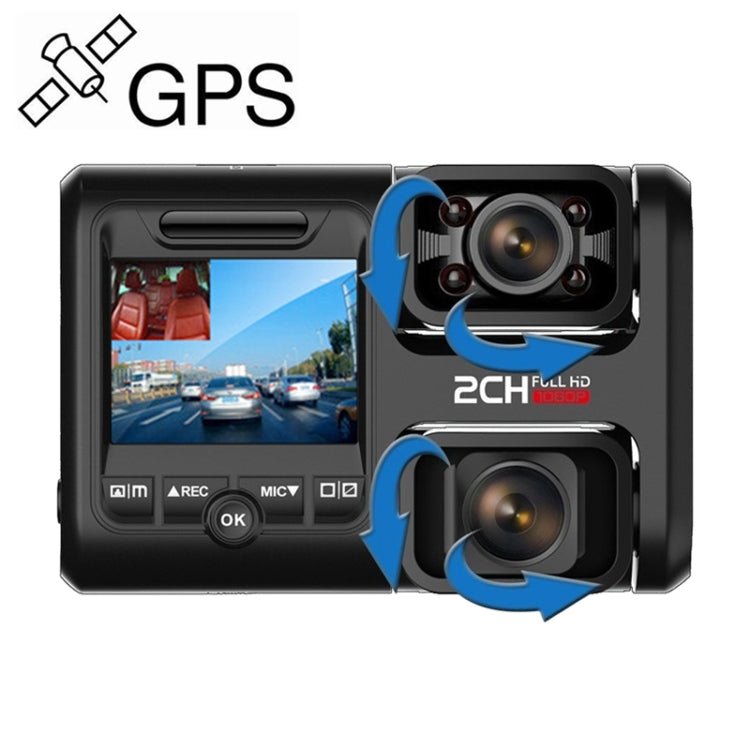 Z30 WiFi Dual-lens HD 2160P Non-light Night Vision 360-degree Panoramic Driving Recorder, GPS Version - Eurekaonline