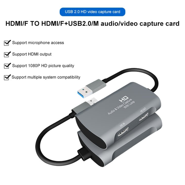 Z31 HDMI Female to HDMI Female + Audio + USB 2.0 Video Capture Box - Eurekaonline