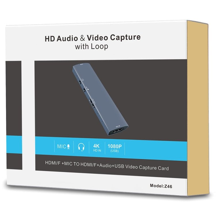 Z46 HDMI + Mic + Audio + USB Video Capture Card with Loop - Eurekaonline