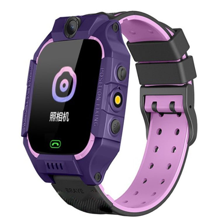 Z6 Children Phone Watch Smart Positioning Full Touch Screen Student Watch(Purple) - Eurekaonline