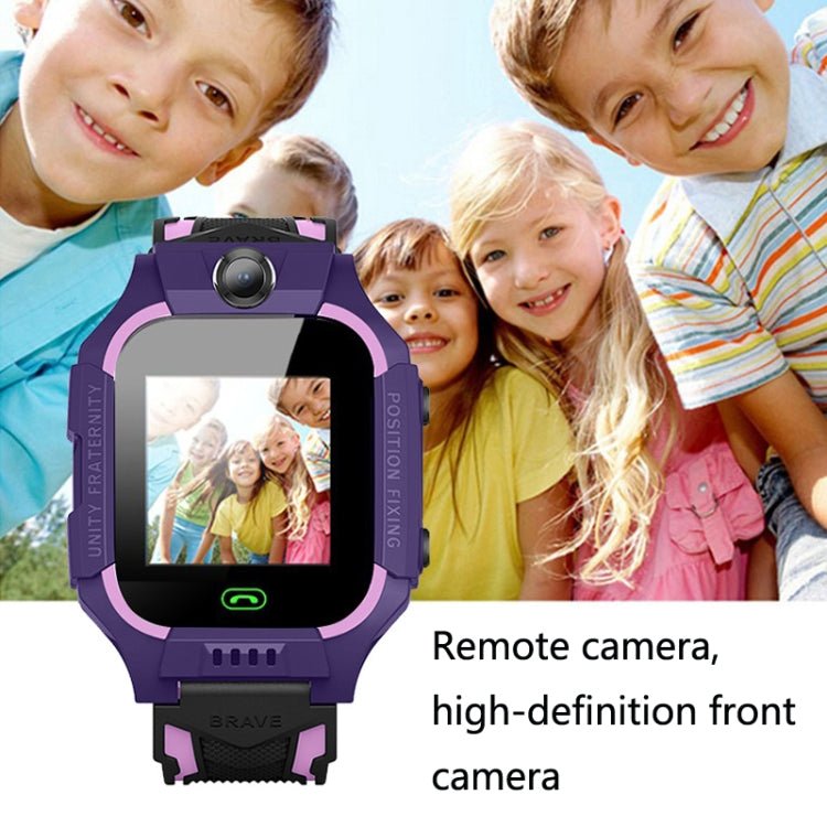 Z6 Children Phone Watch Smart Positioning Full Touch Screen Student Watch(Purple) - Eurekaonline