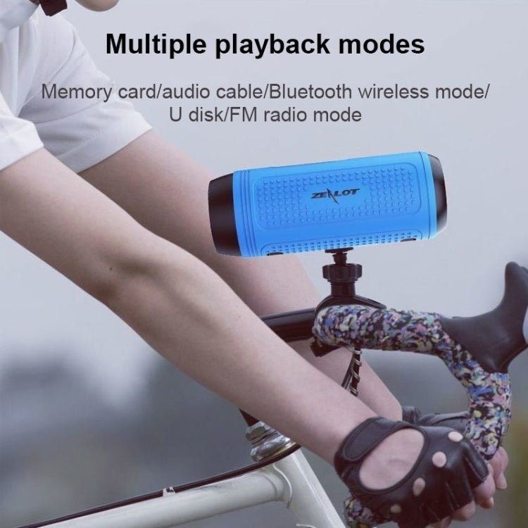 ZEALOT A1 Multifunctional Bass Wireless Bluetooth Speaker, Built-in Microphone, Support Bluetooth Call & AUX & TF Card & LED Lights (Dark Green) - Eurekaonline