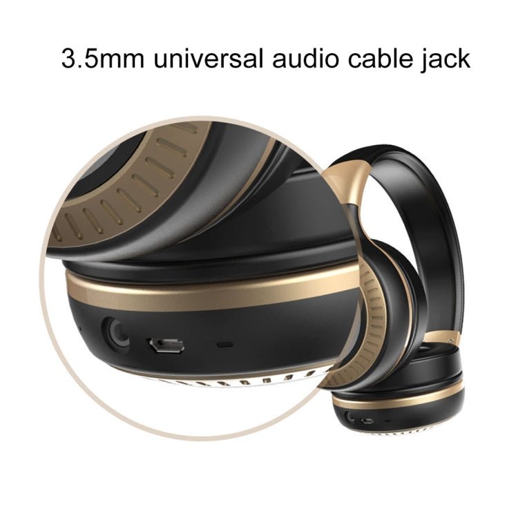 ZEALOT B20 Stereo Wired Wireless Bluetooth 4.0 Subwoofer Headset with 3.5mm Universal Audio Cable Jack & HD Microphone, For Mobile Phones & Tablets & Laptops(Gold) - Eurekaonline
