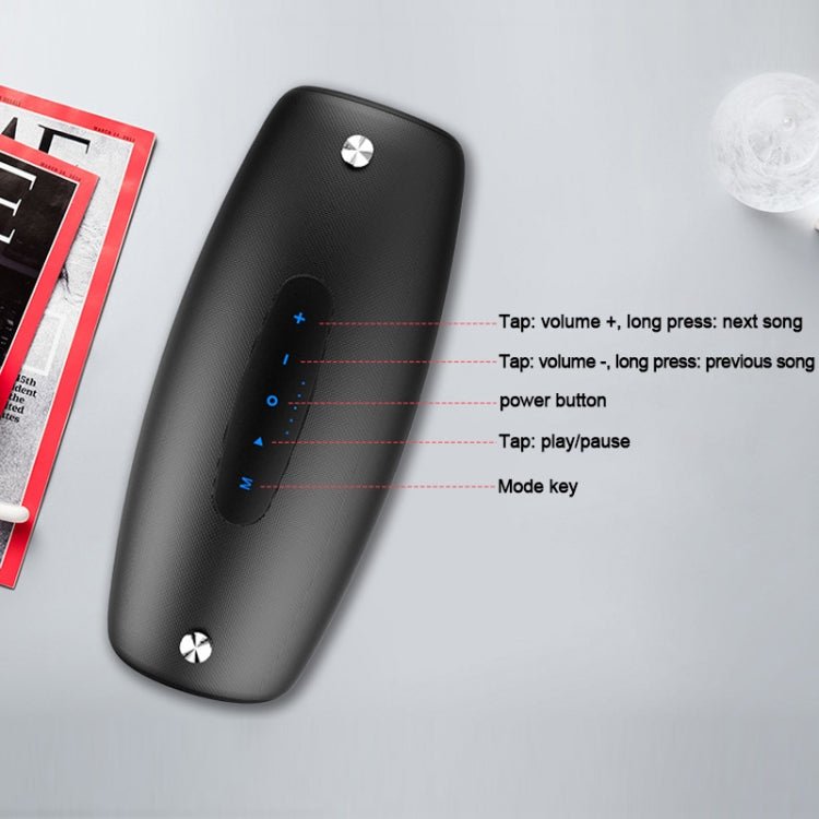 ZEALOT S27 Multifunctional Bass Wireless Bluetooth Speaker, Built-in Microphone, Support Bluetooth Call & AUX & TF Card & 1x93mm + 2x66mm Speakers(Black) - Eurekaonline