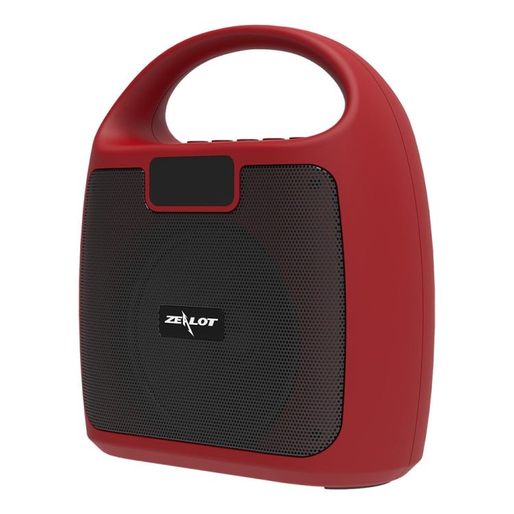 ZEALOT S42 Portable FM Radio Wireless Bluetooth Speaker with Built-in Mic, Support Hands-Free Call & TF Card & AUX (Red) - Eurekaonline