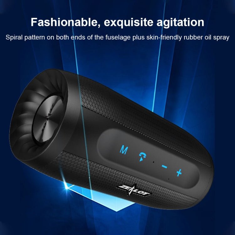 ZEALOT S7 Portable Smart Touch Stereo Bluetooth Speaker with Built-in Mic, Support Hands-Free Call & TF Card & AUX (Black) - Eurekaonline