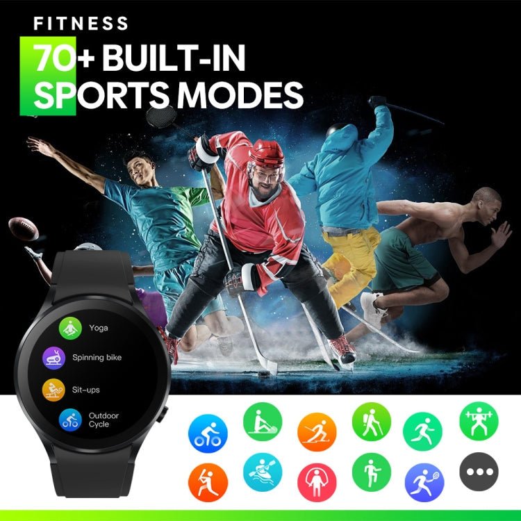 Zeblaze GTR 3 1.32 inch Smart Watch, Support Voice Calling / Heart Rate / Blood Oxygen / On-Wrist Skin Temperature / Sport Modes (Black) - Eurekaonline