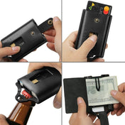 ZEEKER JK04 Metal Card Holder Leather EDC Wallet Stainless Steel Multifunction Card Holder, Colour: Black - Eurekaonline