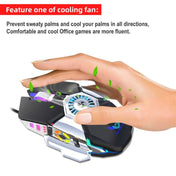 Zerodate G22 6 Keys Fan Cooled RGB Lighted Gaming Mice, Cable Length: 1.5m(Black) - Eurekaonline