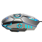 Zerodate G22 6 Keys Fan Cooled RGB Lighted Gaming Mice, Cable Length: 1.5m(Gray) - Eurekaonline