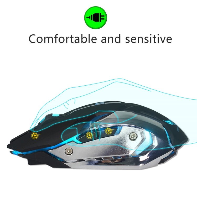 ZERODATE X70 2.4GHz Wireless 6-Keys 2400 DPI Adjustable Ergonomics Optical Gaming Mouse with Breathing Light(White) - Eurekaonline