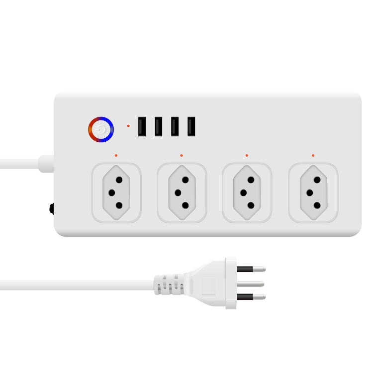 ZigBee 10A SM-SO301-B 4 Holes + 4 USB Multi-purpose Smart Power Strip, Brazil Plug - Eurekaonline