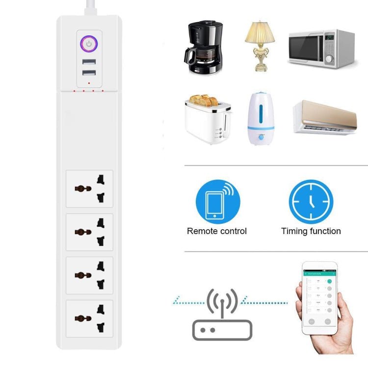 ZigBee 10A SM-SO306-M 4 Holes + 2 USB Multi-purpose Smart Power Strip(AU Plug) - Eurekaonline