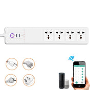 ZigBee 10A SM-SO306-M 4 Holes + 2 USB Multi-purpose Smart Power Strip(AU Plug) - Eurekaonline