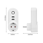 ZigBee 3.0 Dual USB Smart Socket Switch, EU Plug (White) - Eurekaonline