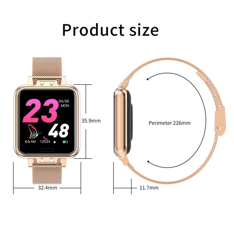 ZL13 1.22 inch Color Screen IP67 Waterproof Smart Watch, Support Sleep Monitor / Heart Rate Monitor / Menstrual Cycle Reminder(Gold) - Eurekaonline