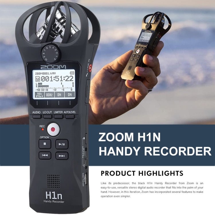 ZOOM H1N Mini Monochrome LCD Handheld Recorder, Support TF Card & Unrestricted Recording & Transcription & Speed Control - Eurekaonline