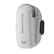 ZQK Sports Reflective Arm Bag Night Running Mobile Phone Arm Bag Is Suitable For Mobile Phones Under 6 Inches(Reflective Gray) - Eurekaonline