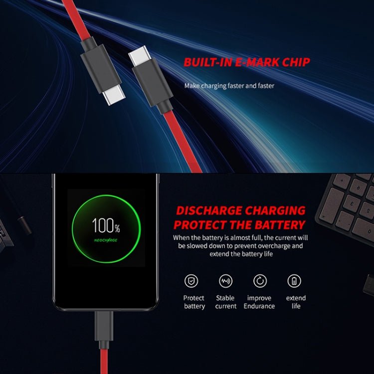 ZTE Nubia 1m USB Type-C to USB Type-C 6A Fast Charging Date Cable - Eurekaonline