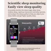 ZX19 1.45 inch HD Screen Bluetooth 5.0 IP68 Waterproof Women Smart Watch, Support Sleep Monitor / Menstrual Cycle Reminder / Heart Rate Monitor / Blood Oxygen Monitoring, Style: Steel Strap(Silver) - Eurekaonline